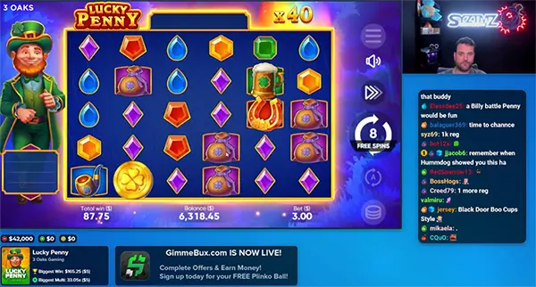 Photo of streamer syztmz during a bonus buy